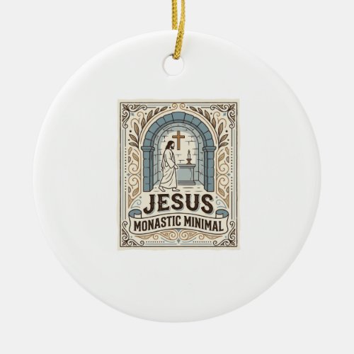 Jesus Monastic Minimal Jesus Monastic Minimal Chri Ceramic Ornament