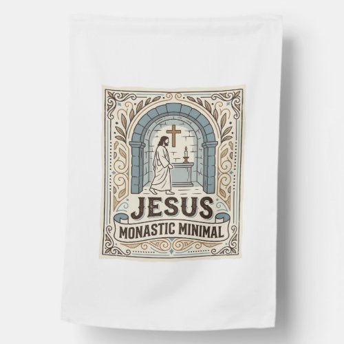 Jesus Monastic Minimal Jesus Monastic Minimal Chri House Flag