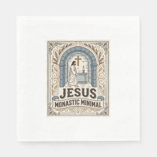 Jesus Monastic Minimal Jesus Monastic Minimal Chri Napkins