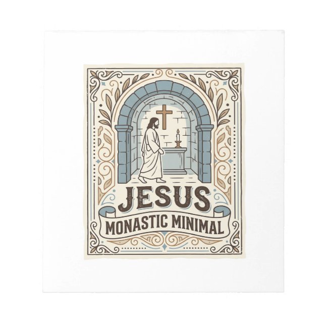 Jesus Monastic Minimal Jesus Monastic Minimal Chri Notepad (Front)