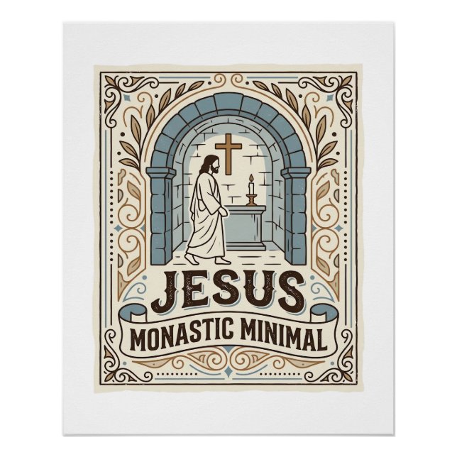 Jesus Monastic Minimal Jesus Monastic Minimal Chri Poster (Front)
