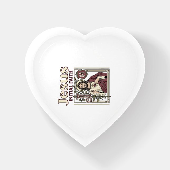 Jesus Monogram Initial Faith Jesus Monogram Initia Paperweight (Front)