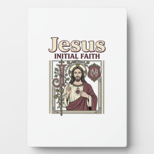 Jesus Monogram Initial Faith Jesus Monogram Initia Plaque