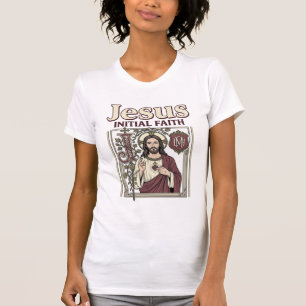 Jesus Monogram Initial Faith Jesus Monogram Initia T-Shirt