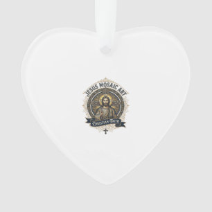 Jesus Mosaic Art Jesus Mosaic Art Christian Faith  Ornament