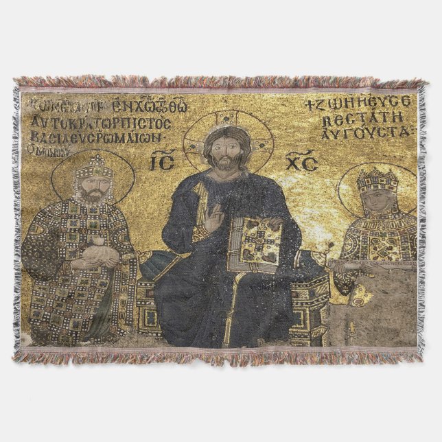 Jesus mosaic in hagia sophia Blankets (Front)