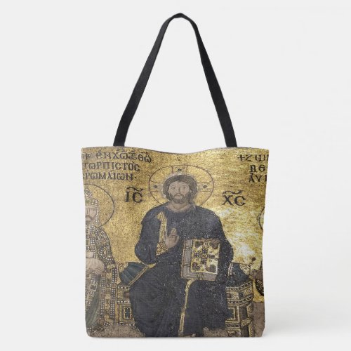  Jesus mosaic in hagia sophia Tote Bag