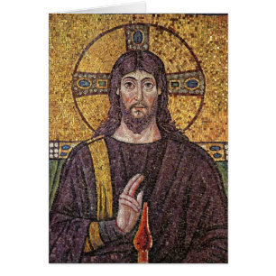 Jesus Mosaic Picture of Jesus Cards