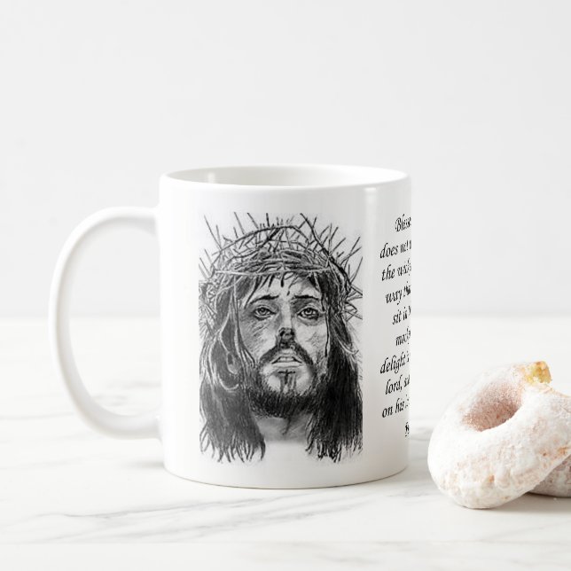 Jesus Mug Psalm 91:1-2 (With Donut)