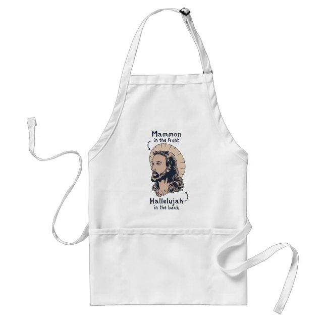 Jesus Mullet Adult Apron (Front)