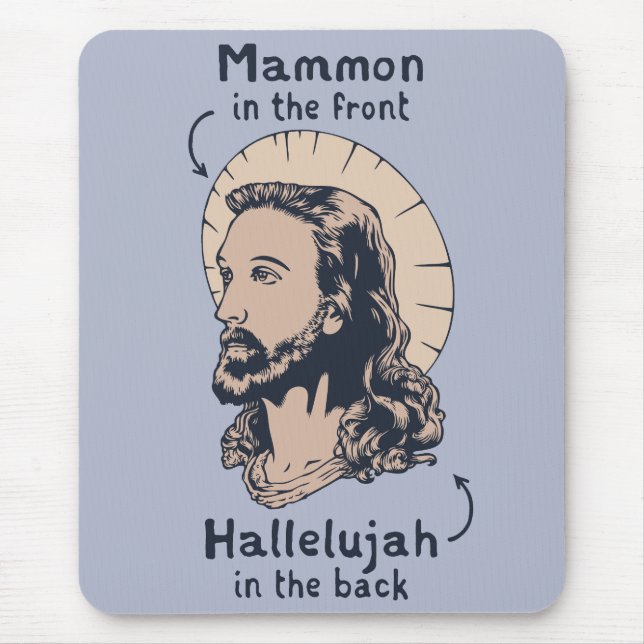 Jesus Mullet Mouse Pad (Front)