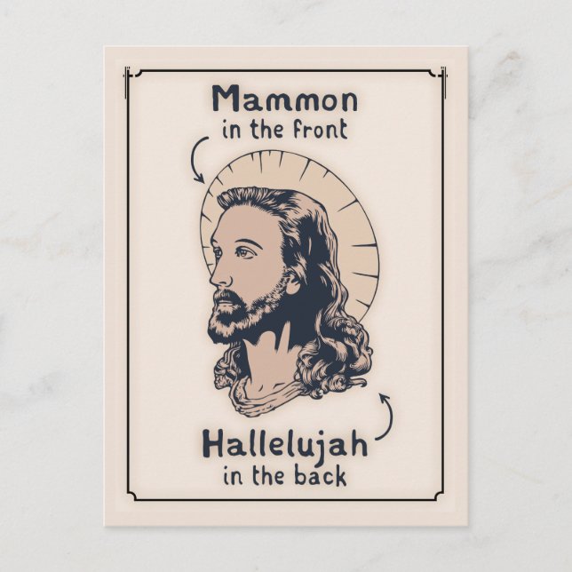 Jesus Mullet Postcard (Front)