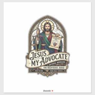 Jesus My Advocate Jesus Courtroom Advocate Christi Sticker
