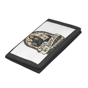 Jesus My Advocate Jesus Courtroom Advocate Christi Tri-fold Wallet