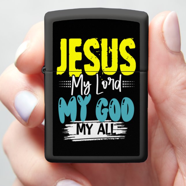 JESUS, MY LORD, MY GOD, MY ALL ZIPPO LIGHTER (In Hand)