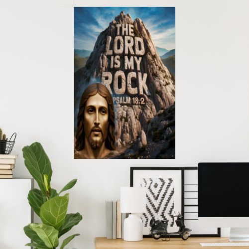 Jesus My Rock of Ages The Lord Is My Rock Poster