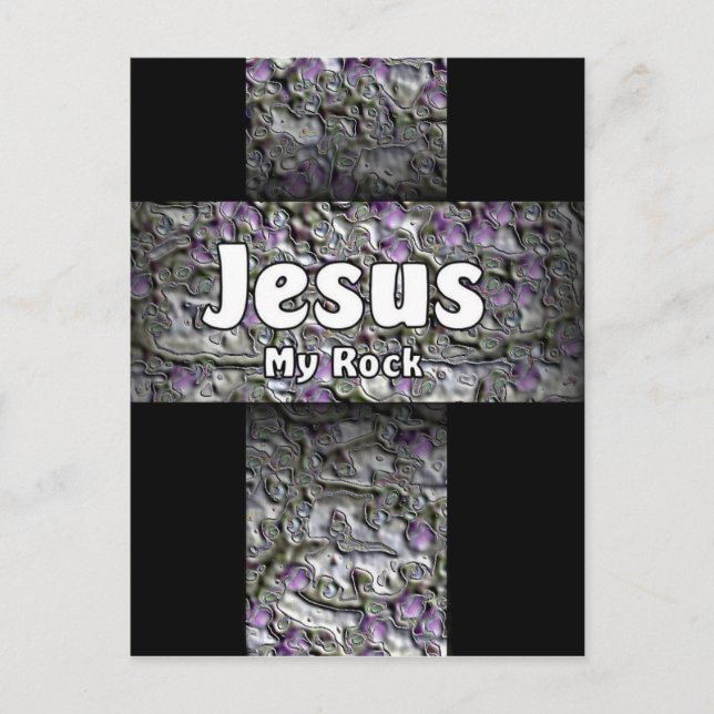 Jesus My Rock Postcard (Front)