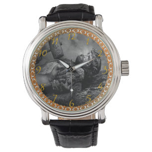 Jesus Nailed Large Clock Watch