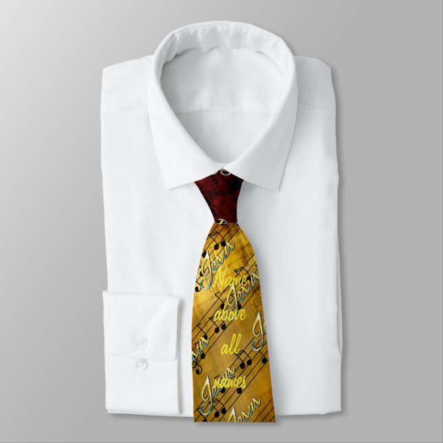 Jesus Name above all Names music Neck Tie (Tied)