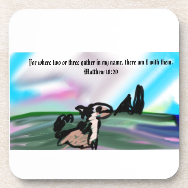 jesus name  beverage coaster (Front)