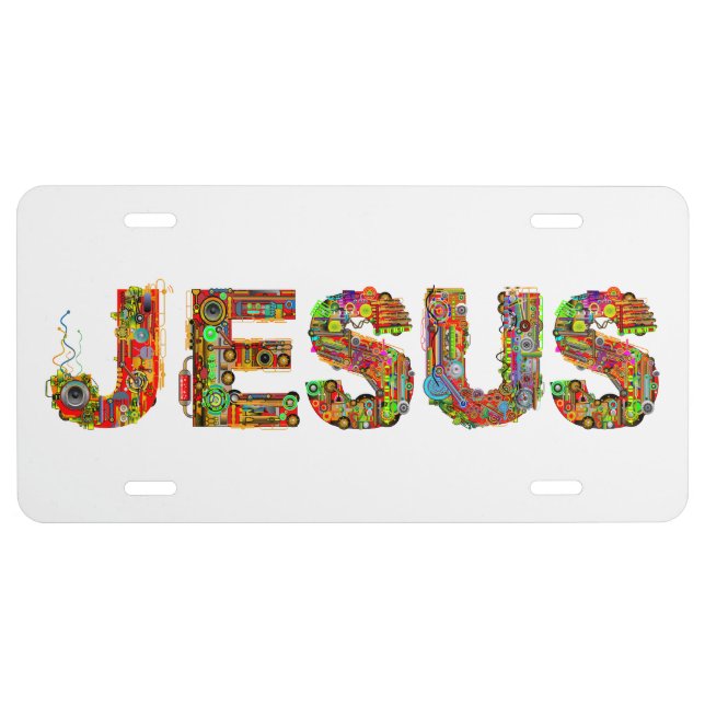 JESUS NAME LICENSE PLATE (Front)