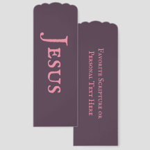 Jesus Name Royal Purple Pink Custom Scripture