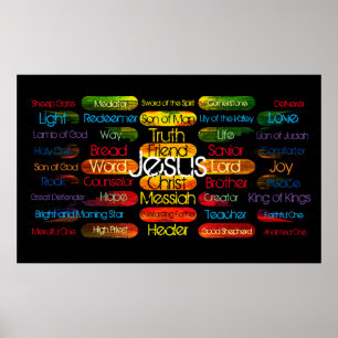 Jesus Names and Attributes Poster