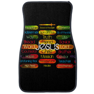 Jesus Names Multi-color Car Floor Mat