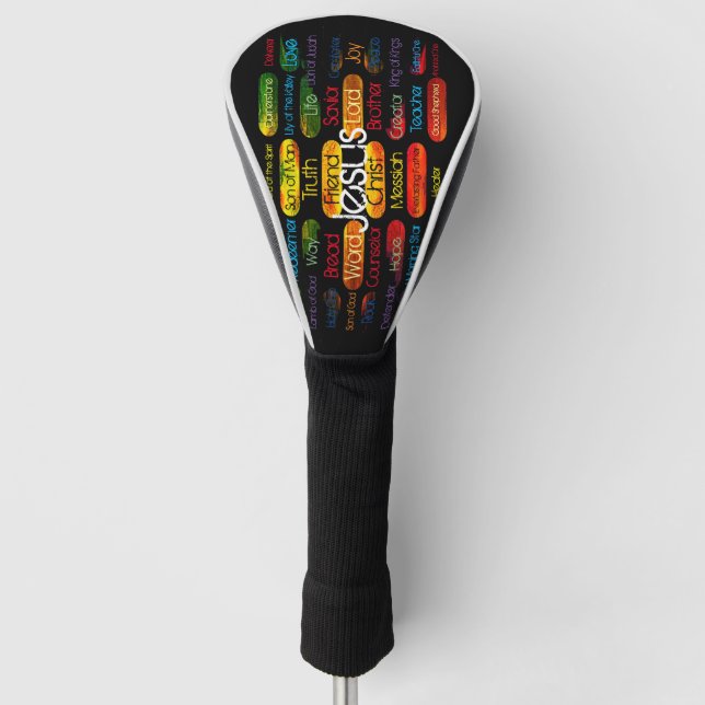 Jesus Names Multi-color Golf Head Cover (Front)