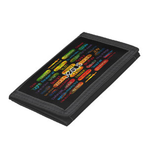 Jesus Names Multi-color Tri-fold Wallet