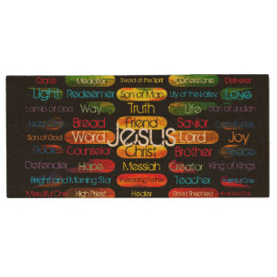 Jesus Names Multi-color Wood Flash Drive