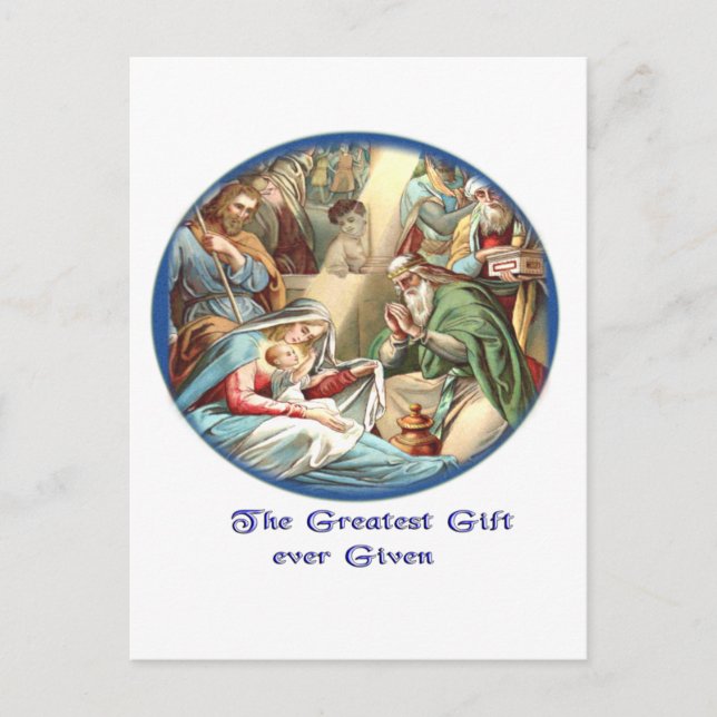 Jesus nativity scene gifts postcard (Front)
