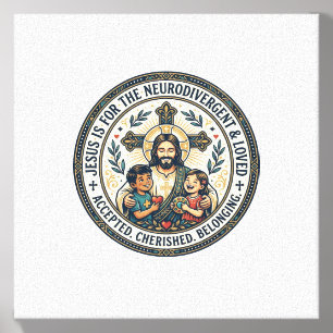 Jesus Neurodivergent Encouragement T-Shirt Inspira Canvas Photo Tile