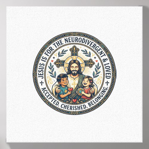Jesus Neurodivergent Encouragement T-Shirt Inspira Canvas Photo Tile
