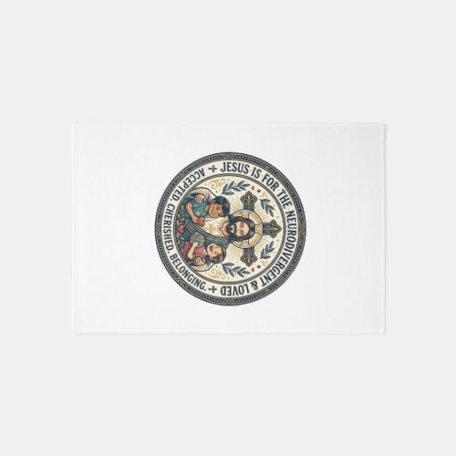 Jesus Neurodivergent Encouragement T-Shirt Inspira Rug