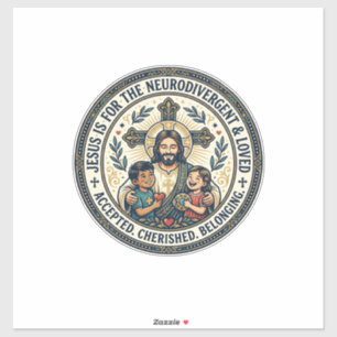 Jesus Neurodivergent Encouragement T-Shirt Inspira Sticker