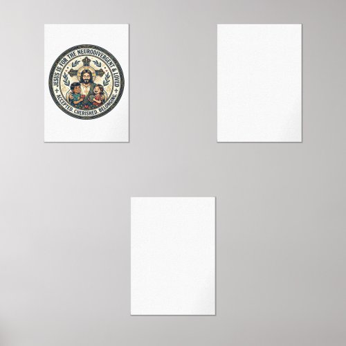 Jesus Neurodivergent Encouragement T-Shirt Inspira Wall Art Sets
