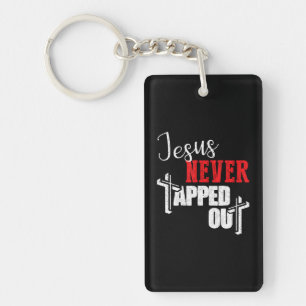 Jesus Never Tapped Out Christian Faith Wrestling Keychain
