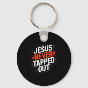 Jesus Never Tapped Out Christian Wrestle Wrestling Keychain