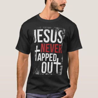 Jesus Never Tapped Out Christian Wrestling Faith C T-Shirt