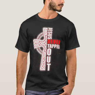 Jesus Never Tapped Out Christian Wrestling Faith T-Shirt