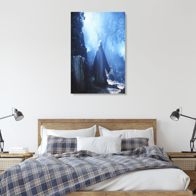 Jesus Night Wrapped Canvas Print (Insitu(Bedroom))