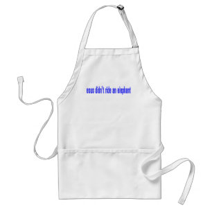 Jesus No Ride Elephant Bumper Adult Apron