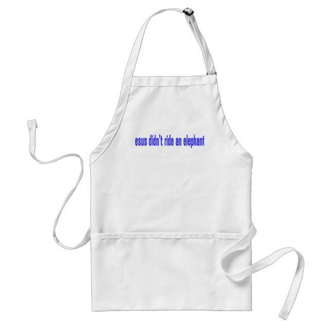 Jesus No Ride Elephant Bumper Adult Apron (Front)