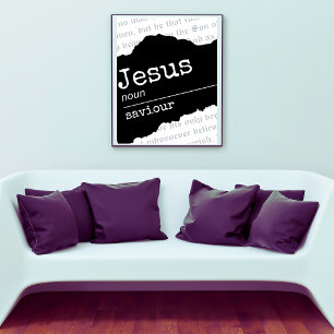 Jesus (Noun): Saviour KJV Bible Verse Poster