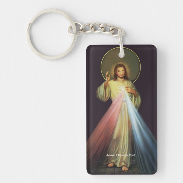 Jesus of Mercy I am a Catholic Key Chain (Front)