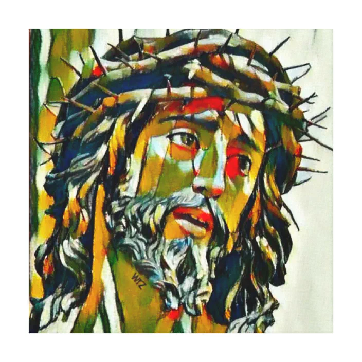 Dream-art Oil painting portrait Christ Jesus Sermon canvas hand painted in oil 