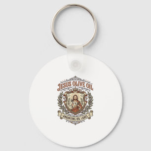 Jesus Olive Oil Anointing Oil Label Jesus Olive Oi Keychain