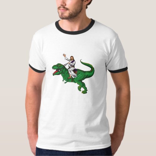 Jesus on a Dinosaur T_Shirt