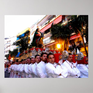 Jesus on a donkey, Palm Sunday Poster